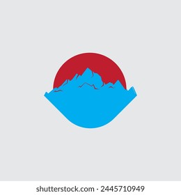 Mountain logo Illustration vector graphic of template 