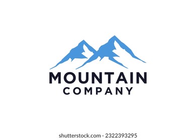 Logotipo de montaña, imágenes con logotipo de montaña. Logo simple vectorial en un estilo moderno