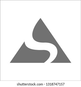 mountain logo initial AS