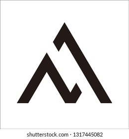 mountain logo initials A