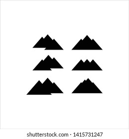 Mountain logo isolated flat on White Background, The mountain Logo Vector,