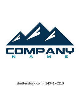 Mountain logo isolated flat on White Background