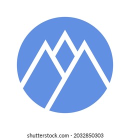 Logo de la montaña aislado en fondo blanco