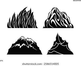 Mountain logo. Isolated mountain on white background