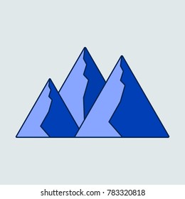 Mountain logo isolated on white background vector