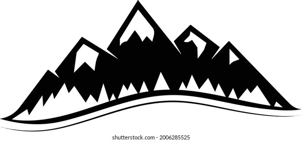 diseño paisajístico de logotipo de montaña