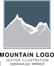 Mountain Logo, Landscape Vector Illustration