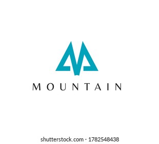 mountain logo, the letter m is simple and attractive