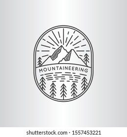 Mountain Logo And Line Art Design. Logo, Icon And Template