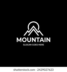Un logotipo de montaña hecho en un estilo minimalista es adecuado para su logotipo o marca que se centra en cosas relacionadas con la naturaleza, como la aventura, la recreación, los deportes, etc.