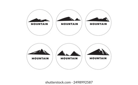 Mountain logo minimalist ,logo adventure hiking .Set of abstract mountain logo modern design template. Vector illustration