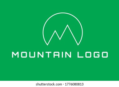 mountain logo and minimalist logo design