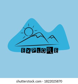 mountain logo and minimalist logo design