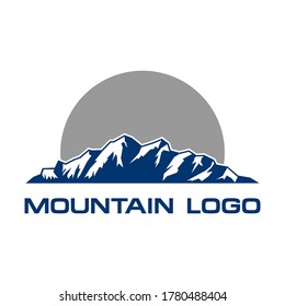 mountain logo minimalist and modern designs blue color