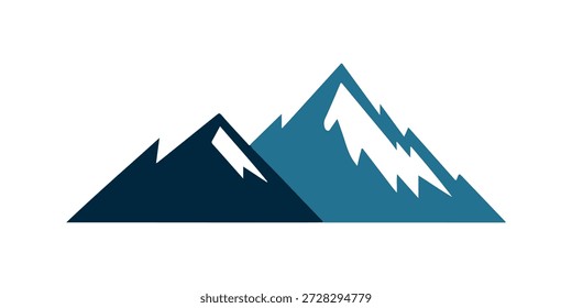 Logotipo de la montaña. Ilustración vectorial minimalista del logotipo de la montaña. 