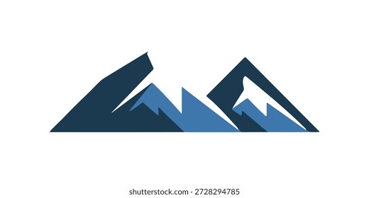 Logotipo de la montaña. Ilustración vectorial minimalista del logotipo de la montaña. 