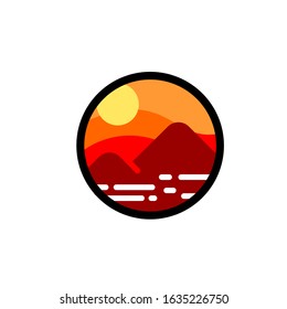 mountain logo modern sign template