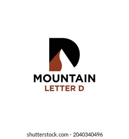 Mountain Logo Modern Simple Letter D