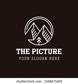 Mountain Logo Monoline Style Elegant Illustration For Branding