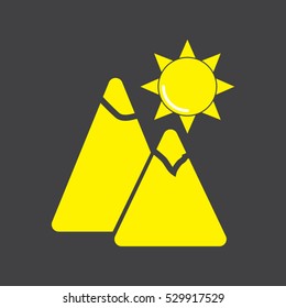mountain, logo, nature, icon, vector illustration, eps10,