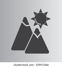 mountain, logo, nature, icon, vector illustration, eps10,