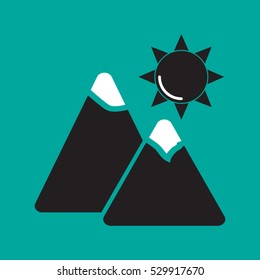 mountain, logo, nature, icon, vector illustration, eps10,