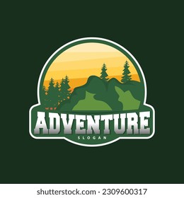 Mountain Logo, Nature Landscape Vector, Premium Elegant Simple Design, Illustration Symbol Template Icon