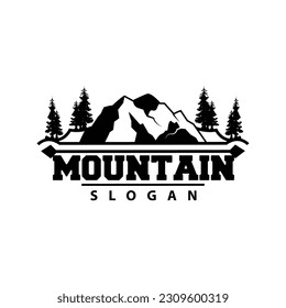 Mountain Logo, Nature Landscape Vector, Premium Elegant Simple Design, Illustration Symbol Template Icon