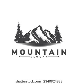 Mountain Logo, Nature Landscape Vector, Premium Elegant Simple Design, Illustration Symbol Template Icon