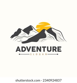 Mountain Logo, Nature Landscape Vector, Premium Elegant Simple Design, Illustration Symbol Template Icon
