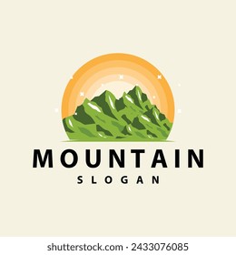 Mountain Logo, Nature Landscape Vector, Premium Elegant Simple Design, Illustration Symbol Template Icon
