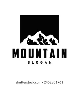 Mountain Logo, Nature Landscape Vector, Premium Elegant Simple Design, Illustration Symbol Template Icon