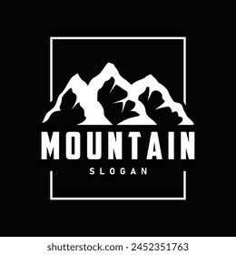 Mountain Logo, Nature Landscape Vector, Premium Elegant Simple Design, Illustration Symbol Template Icon