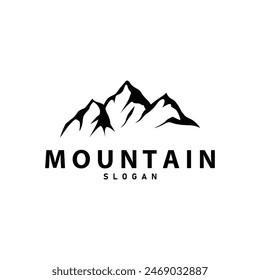 Mountain Logo, Nature Landscape Vector, Premium Elegant Simple Design, Illustration Symbol Template Icon