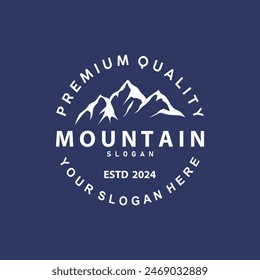 Mountain Logo, Nature Landscape Vector, Premium Elegant Simple Design, Illustration Symbol Template Icon