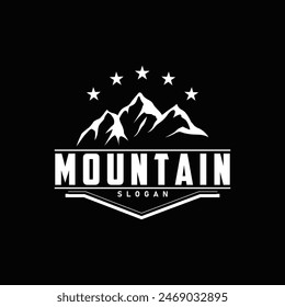 Mountain Logo, Nature Landscape Vector, Premium Elegant Simple Design, Illustration Symbol Template Icon