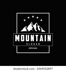 Mountain Logo, Nature Landscape Vector, Premium Elegant Simple Design, Illustration Symbol Template Icon