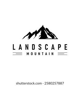 Mountain Logo, Nature Landscape Vector, Premium Elegant Simple Design, Illustration Symbol Template Icon