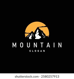 Mountain Logo, Nature Landscape Vector, Premium Elegant Simple Design, Illustration Symbol Template Icon