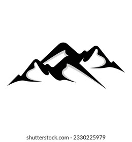 Mountain Logo, Nature Landscape View Design, Climbers And Adventure, Template Illustration