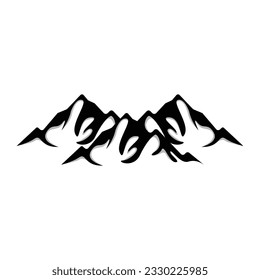 Mountain Logo, Nature Landscape View Design, Climbers And Adventure, Template Illustration