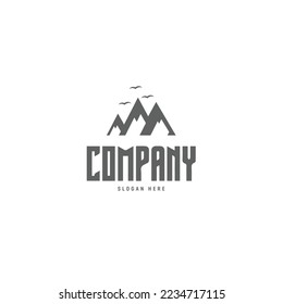 Mountain Logo, Mountain nature  Logo template