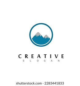 mountain logo nature template logo design symbol