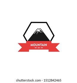 mountain logo on a white background