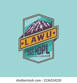 Mountain Logo. The mountain originating from Indonesia is named Mount Lawu. with a height of 3,265 meters.