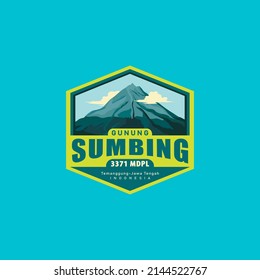 Mountain Logo. The mountain originating from Indonesia is named Mount Sumbing (Temanggung, Central Java) with a height of 3,371 meters.