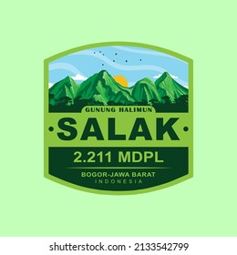 Mountain Logo. The mountain originating from Indonesia (West Java) is named Mount Salak. with a height of 2,221 meters.