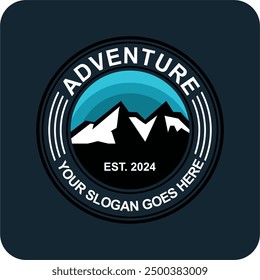 Mountain Logo Outdoor Adventure, Badges, Banners, Emblem Pro Vector