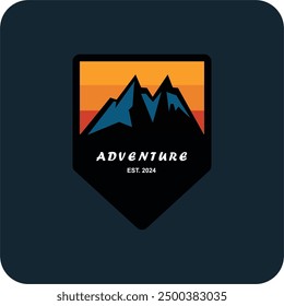 Mountain Logo Outdoor Adventure, Badges, Banners, Emblem Pro Vector