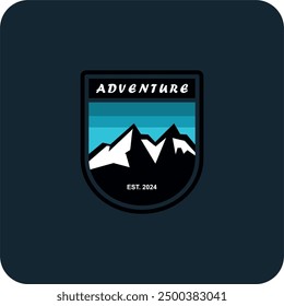 Mountain Logo Outdoor Adventure, Badges, Banners, Emblem Pro Vector
